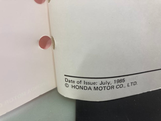 Honda 61ZA870 EM650 Generator Shop Manual 1985 Genuine