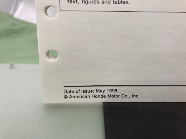 Honda 61ZB510Z EVD6010 Generator Shop Manual Supplement 1996 Genuine
