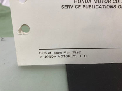 Honda 61ZB002Z EG1400X EG2500X Generator Shop Manual Supplement 1992 Genuine