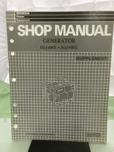 Honda 61ZB002Z EG1400X EG2500X Generator Shop Manual Supplement 1992 Genuine