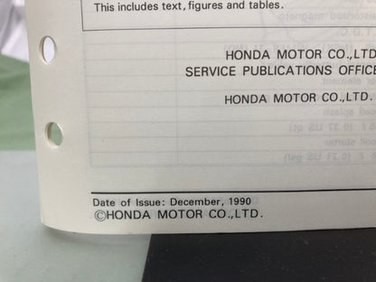 Honda 61VA200Z HRM21 Rotary Mower Shop Manual Supplement 1990 Genuine