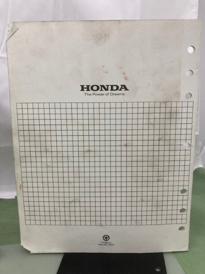 Honda 61ZA010 EL5000 EX5500 ES6500 Shop Manual '85 w/ Supplements Z & Y Genuine