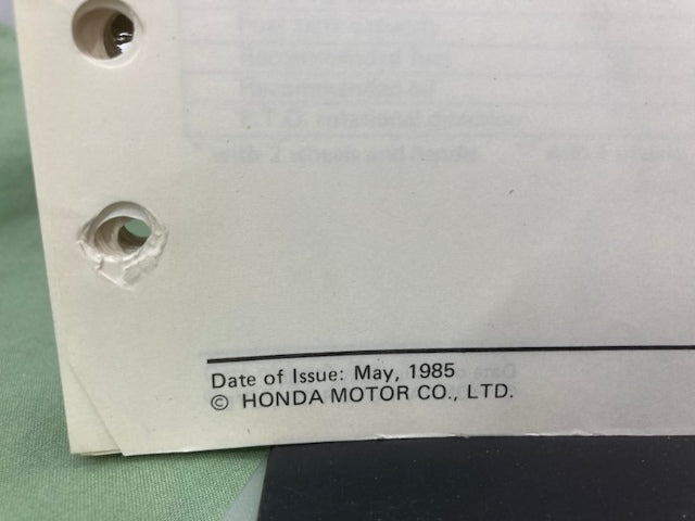 Honda 61ZA010 EL5000 EX5500 ES6500 Shop Manual '85 w/ Supplements Z & Y Genuine