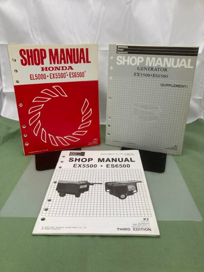 Honda 61ZA010 EL5000 EX5500 ES6500 Shop Manual '85 w/ Supplements Z & Y Genuine