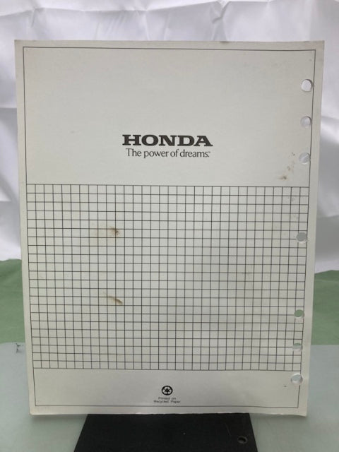 Honda 61ZA010X EX5500 ES6500 Shop Manual Supplement 2002 Genuine