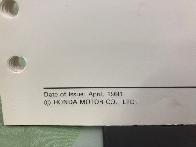 Honda 61ZD100 EB6500 Generator Shop Manual 1991 w/ Supplement 61ZD100Z Genuine