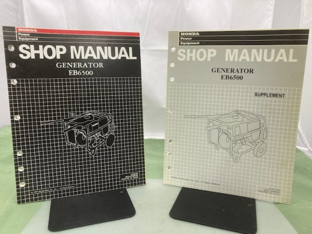 Honda 61ZD100 EB6500 Generator Shop Manual 1991 w/ Supplement 61ZD100Z Genuine