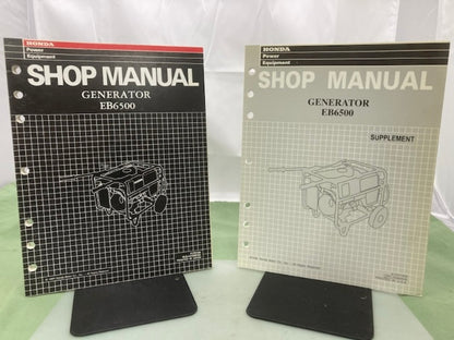 Honda 61ZD100 EB6500 Generator Shop Manual 1991 w/ Supplement 61ZD100Z Genuine