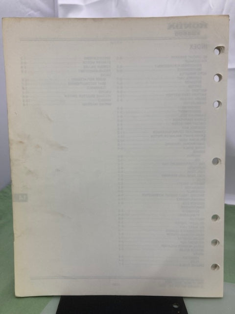 Honda 61ZD100 EB6500 Generator Shop Manual 1991 w/ Supplement 61ZD100Z Genuine
