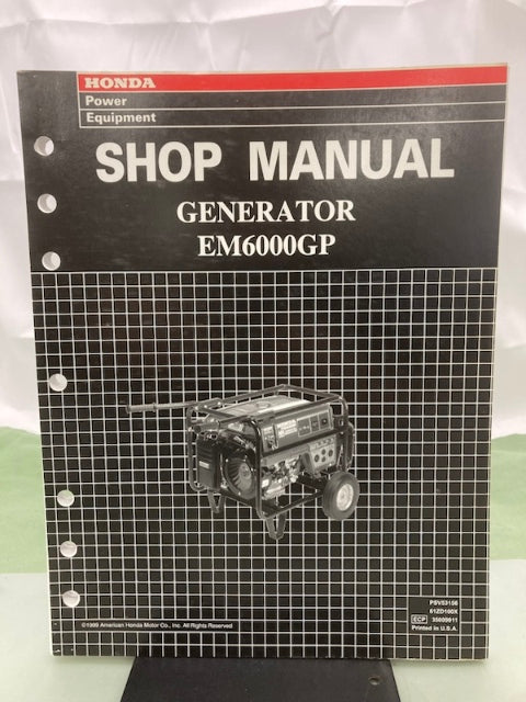 Honda 61ZD100X EM6000GP Generator Shop Manual 1999 Genuine