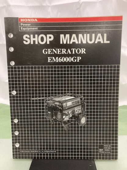 Honda 61ZD100X EM6000GP Generator Shop Manual 1999 Genuine