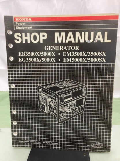 Honda 61ZB401 EB3500 EB5000 EG3500 EG5000 EM3500 EM5000 Shop Manual 1986 Genuine