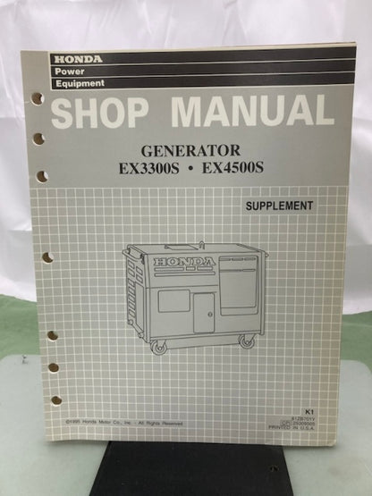 Honda 61ZB701 EX3300S EX4500S Shop Manual '86 w/ Supplements & Addendum Genuine