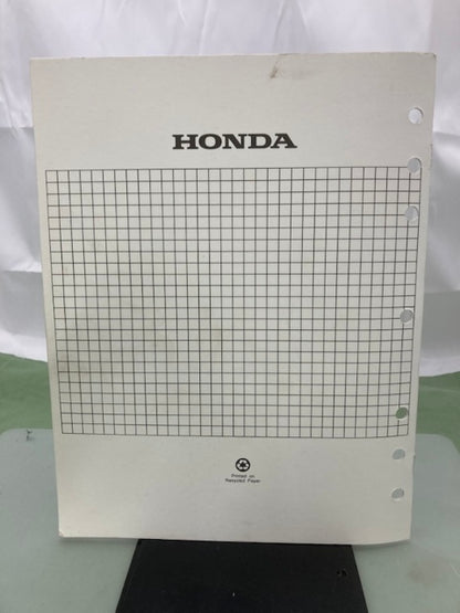 Honda 61ZB701 EX3300S EX4500S Shop Manual '86 w/ Supplements & Addendum Genuine