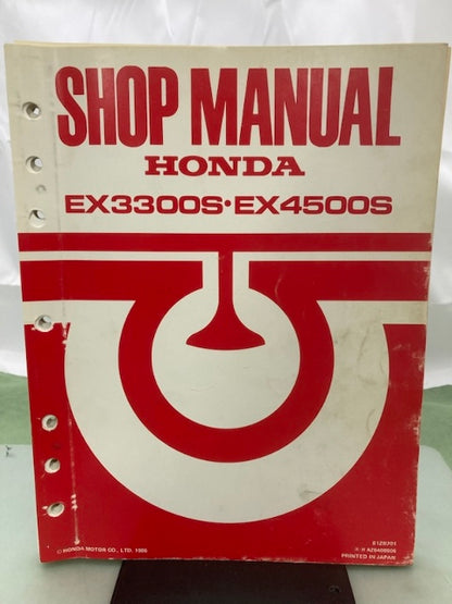 Honda 61ZB701 EX3300S EX4500S Shop Manual '86 w/ Supplements & Addendum Genuine