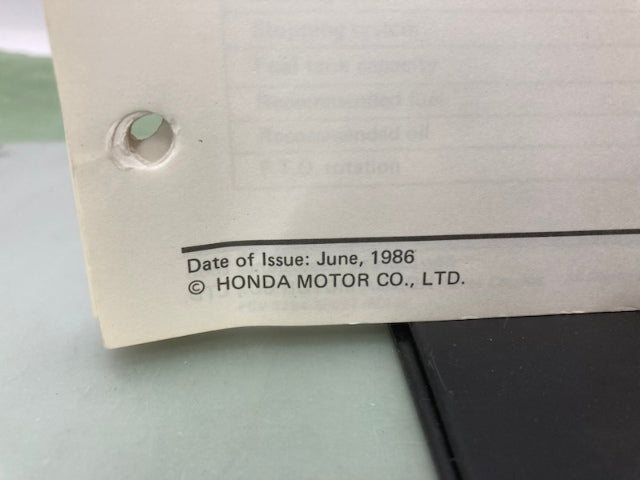 Honda 61ZB701 EX3300S EX4500S Shop Manual '86 w/ Supplements & Addendum Genuine