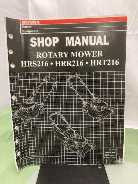 Honda 61VG3600 HRS216 HRR216 HRT216 Shop Manual '98 w/ Supplements Z & Y Genuine