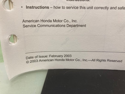 Honda 61VG3600 HRS216 HRR216 HRT216 Shop Manual '98 w/ Supplements Z & Y Genuine