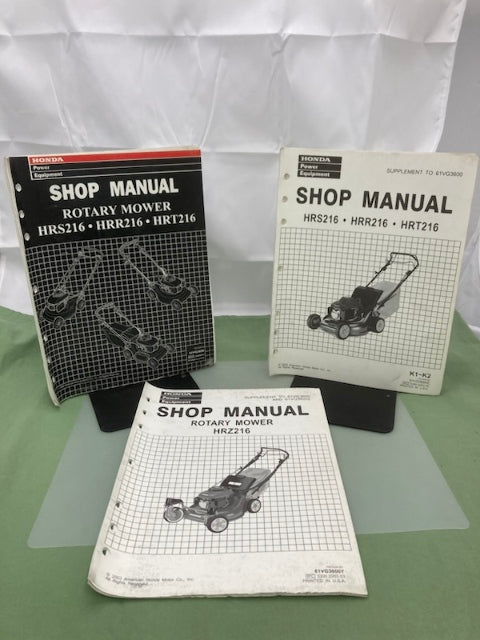 Honda 61VG3600 HRS216 HRR216 HRT216 Shop Manual '98 w/ Supplements Z & Y Genuine