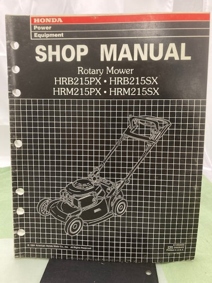 Honda 61VE2630 HRB215PX HRM215PX HRB215SX HRM215SX Shop Manual 1992 Genuine