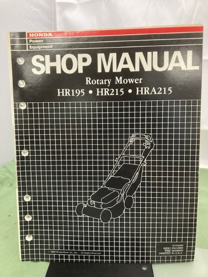 Honda 61VA330 HR195 HR215 HRA215 Shop Manual '89 w/ Supplement 61VA330Z Genuine
