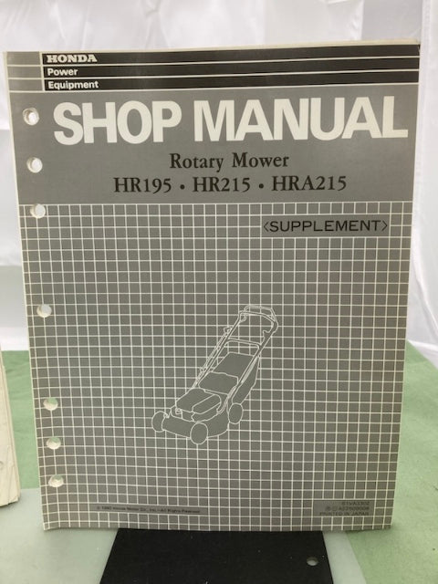 Honda 61VA330 HR195 HR215 HRA215 Shop Manual '89 w/ Supplement 61VA330Z Genuine