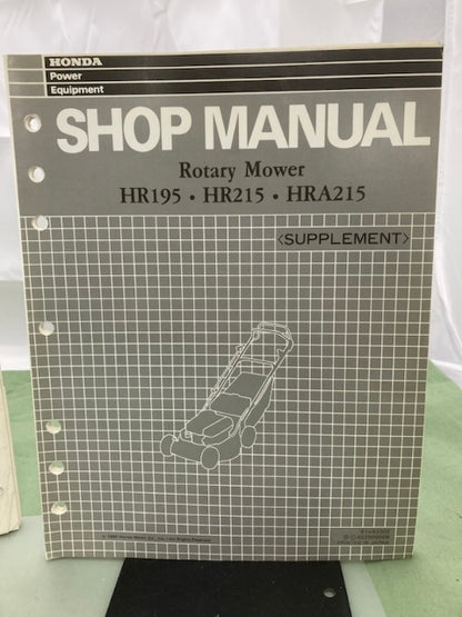 Honda 61VA330 HR195 HR215 HRA215 Shop Manual '89 w/ Supplement 61VA330Z Genuine