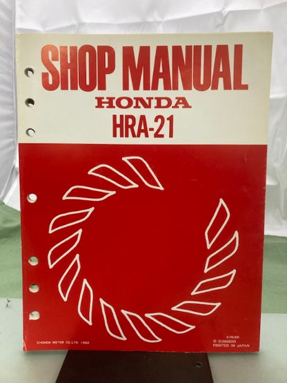 Honda 6196300 HRA-21 Lawn Mower Shop Manual 1982 Genuine