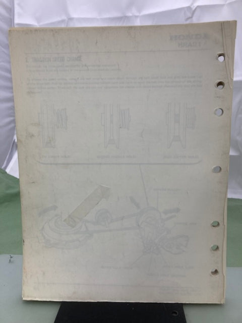 Honda 6196300 HRA-21 Lawn Mower Shop Manual 1982 Genuine