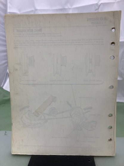 Honda 6196300 HRA-21 Lawn Mower Shop Manual 1982 Genuine