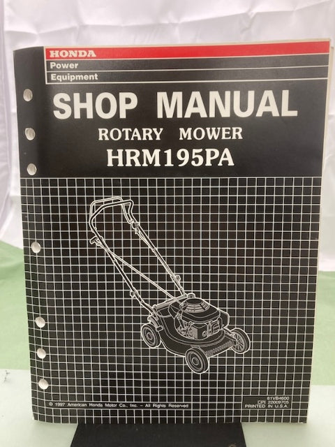Honda 61VB4600 HRM195PA Rotary Mower Shop Manual 1997 Genuine