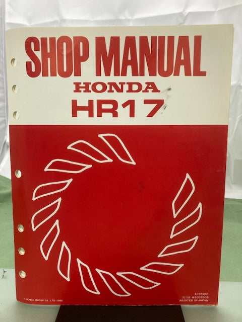 Honda 6195901 HR17 Lawn Mower Shop Manual 1982 Genuine