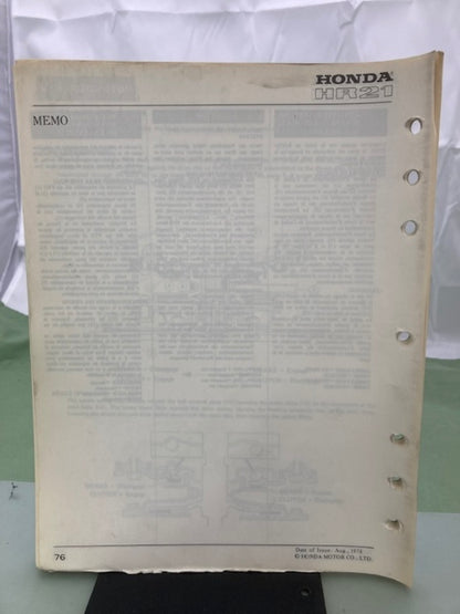 Honda 6695200 HR21 Rotary Mower Shop Manual 1978 Genuine
