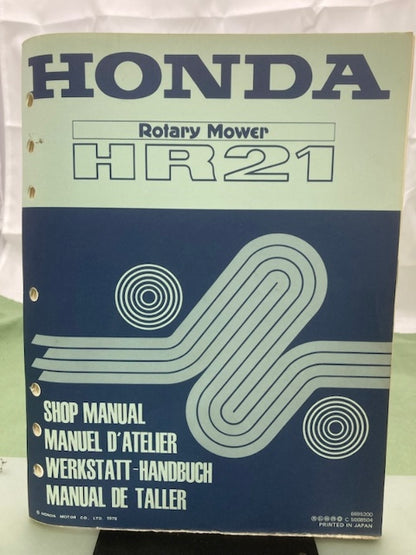 Honda 6695200 HR21 Rotary Mower Shop Manual 1978 Genuine