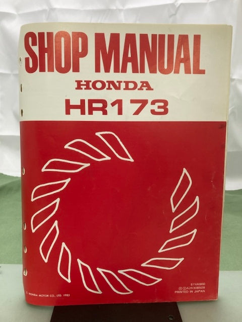 Honda 61VA900 HR173 Lawn Mower Shop Manual 1985 Genuine