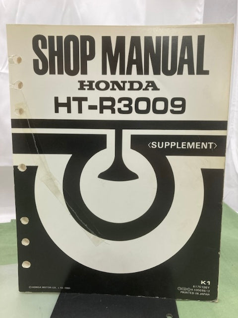 Honda 6175100 HT-R3009 Shop Manual '85 w/ HT-R3811 Supplements Z & Y '86 Genuine
