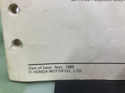 Honda 6175100 HT-R3009 Shop Manual '85 w/ HT-R3811 Supplements Z & Y '86 Genuine