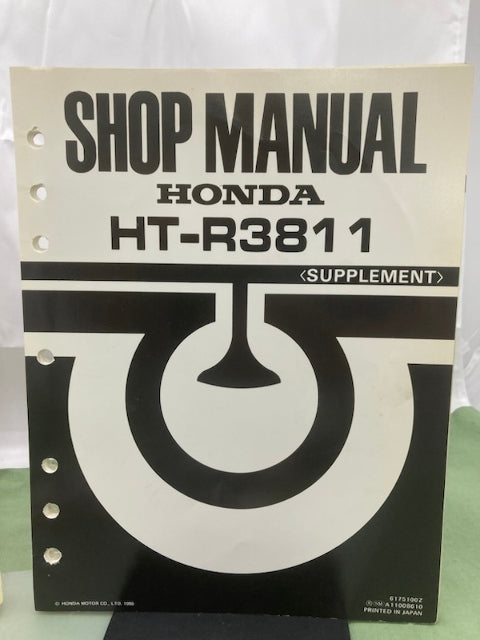 Honda 6175100 HT-R3009 Shop Manual '85 w/ HT-R3811 Supplements Z & Y '86 Genuine