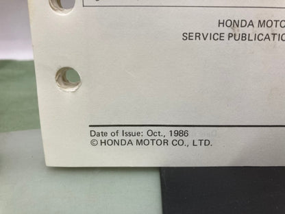 Honda 6175100 HT-R3009 Shop Manual '85 w/ HT-R3811 Supplements Z & Y '86 Genuine
