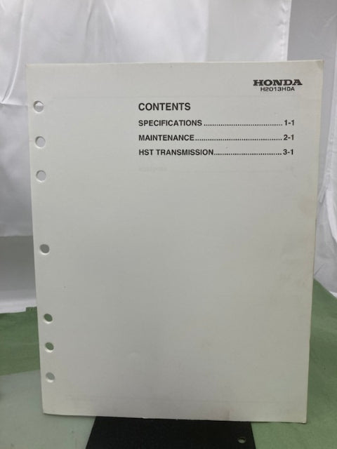Honda 61771600 H2013 Shop Manual '95 w/ HDA & H2113 Supplements Z & Y Genuine