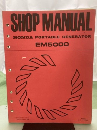 Honda 6186201 EM5000 Portable Generator Shop Manual 1974 Genuine