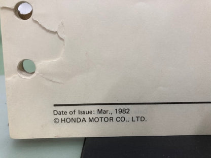 Honda 6189500 EV4000 Generator Shop Manual 1982 Genuine