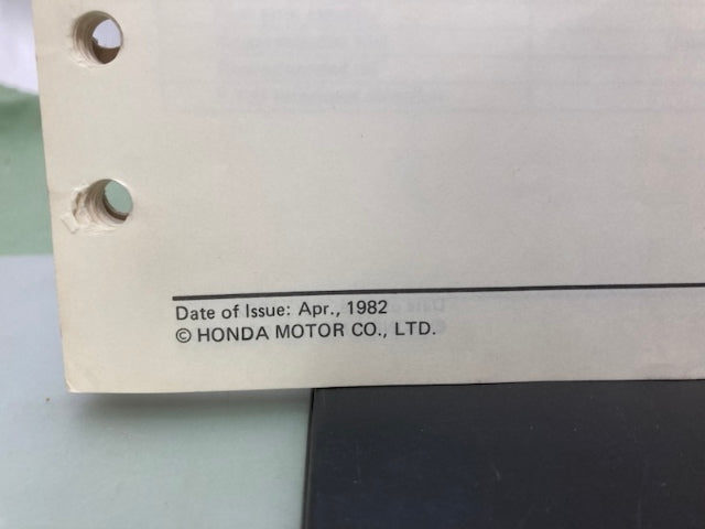 Honda 6189910 EB3000 EB4000 Generator Shop Manual 1982 Genuine