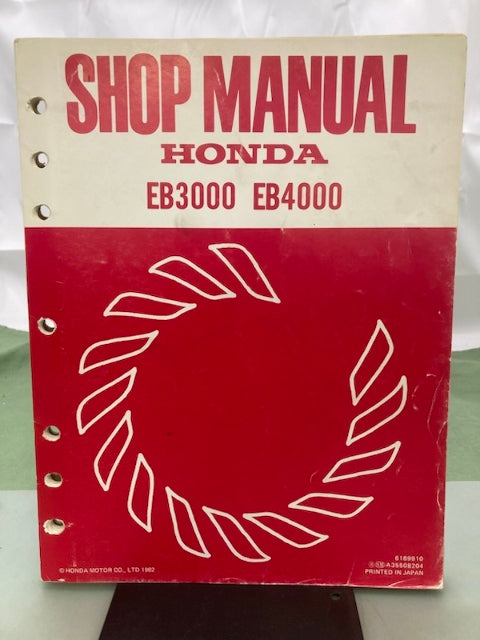 Honda 6189910 EB3000 EB4000 Generator Shop Manual 1982 Genuine