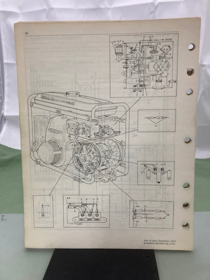 Honda 6287701 E2500 AVR Model Generator Shop Manual 1979 Genuine