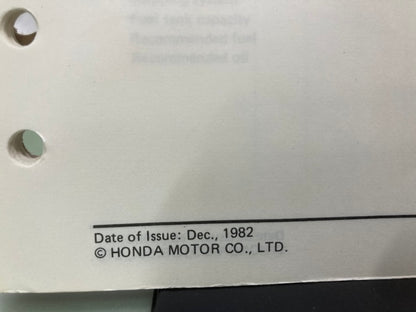 Honda 6189202 EM500 EM600 Generator Shop Manual 1982 Genuine
