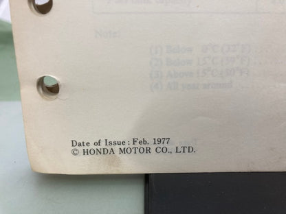 Honda 6188420 EM400 Portable Generator Shop Manual 1977 Genuine