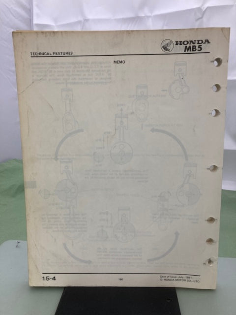 Honda 6116600 MB5 '82 Shop Manual 1981 Genuine