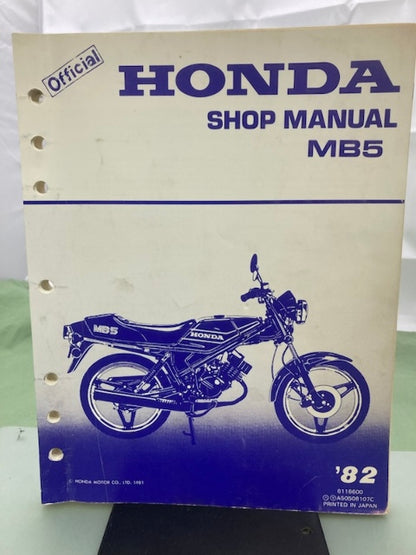 Honda 6116600 MB5 '82 Shop Manual 1981 Genuine