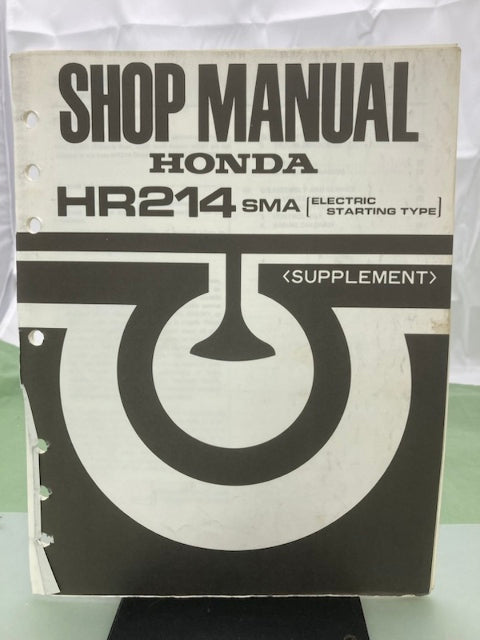 Honda HR214SMA Rotary Mower Shop Manual Supplement for 61VA300 1984 Genuine